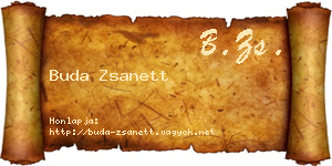 Buda Zsanett névjegykártya